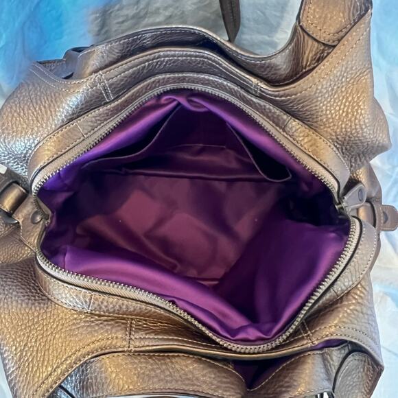 Coach Madison Maggie Bronze Metallic Leather Bag (Style 14313) - Picture 9 of 12